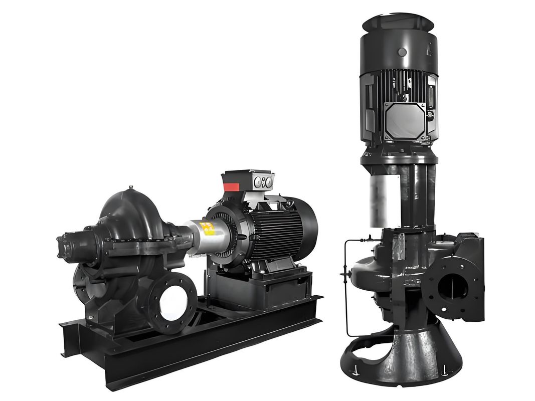 HT Equivalente a uma bomba Grundfos LS com caixa horizontal dividida; bomba de aço inoxidável de um ou dois estágios